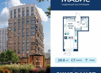 Продам квартиру студию, 28.75 м2, Ленинградская область