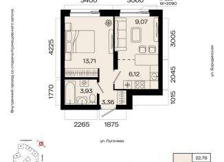 Продам 2-комнатную квартиру, 36.19 м2, Уфа