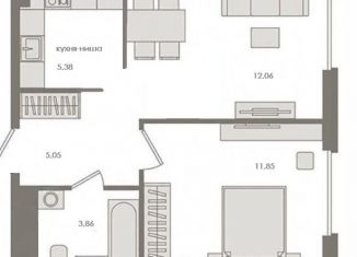 1-комнатная квартира на продажу, 38.2 м2, Москва, метро Зябликово