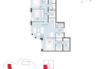 Продажа 3-комнатной квартиры, 158.6 м2, Москва