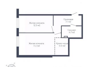 Продажа 2-ком. квартиры, 46.3 м2, Пермский край