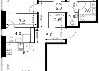 Продам 4-ком. квартиру, 90.4 м2, Московская область