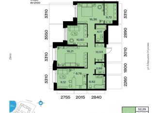 Продам 4-комнатную квартиру, 91.05 м2, Уфа, Октябрьский район