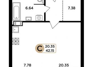 Продажа квартиры студии, 42.15 м2, Самара, Куйбышевский район