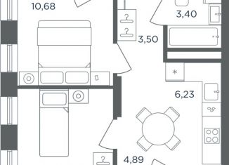 Продам 2-комнатную квартиру, 46.15 м2, Пермь