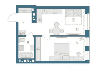 Продажа 1-комнатной квартиры, 41 м2, Республика Башкортостан