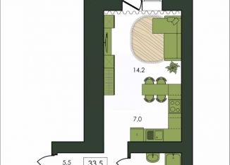 Продаю 1-комнатную квартиру, 33.5 м2, Амурская область