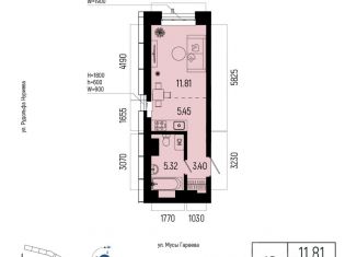 Продаю 1-комнатную квартиру, 25.98 м2, Уфа