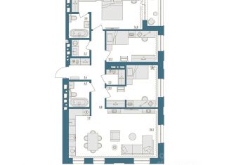 Продается трехкомнатная квартира, 99.5 м2, Уфа, Ленинский район