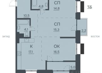 Продаю квартиру, 92.5 м2, Благовещенск