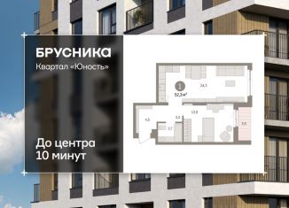 1-комнатная квартира на продажу, 52.27 м2, Пермский край