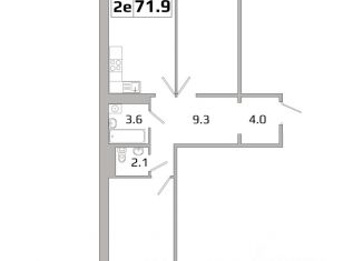 Продается 2-комнатная квартира, 71.9 м2, Иркутская область