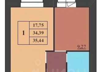 Продается 1-комнатная квартира, 35.44 м2, Ярославская область