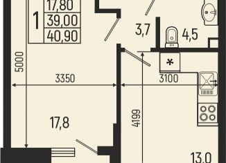 1-ком. квартира на продажу, 40.9 м2, Майкоп