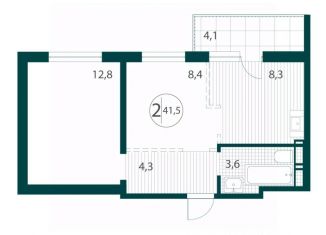 Продается двухкомнатная квартира, 41.5 м2, Иркутская область