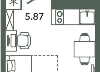 Квартира на продажу студия, 21.51 м2, Ленинградская область