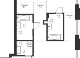 Продается двухкомнатная квартира, 107.3 м2, Казань, Советский район