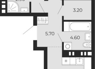 Продажа 2-комнатной квартиры, 58.8 м2, Казань