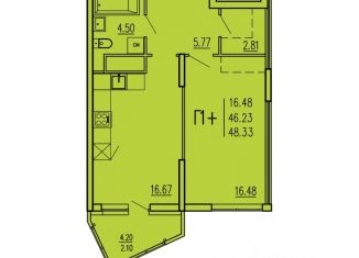 Продажа 1-ком. квартиры, 48.33 м2, Пенза, Железнодорожный район