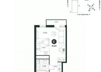 Продается квартира студия, 31.67 м2, Тюменская область