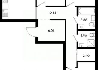Продажа трехкомнатной квартиры, 91.13 м2, Казань, Кировский район
