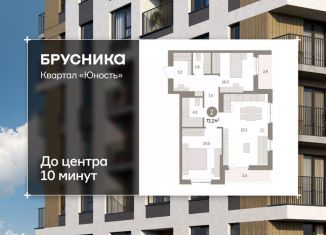 Двухкомнатная квартира на продажу, 72.16 м2, Пермь, Свердловский район