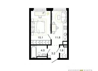 Продажа 1-комнатной квартиры, 35.9 м2, Уфа, Советский район