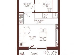 Квартира на продажу студия, 28.25 м2, Пермь