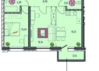 Продажа 2-ком. квартиры, 65.1 м2, Иркутск, Правобережный округ
