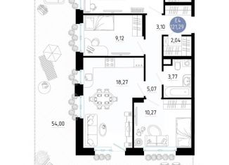 Продаю 3-ком. квартиру, 121.29 м2, Рязанская область