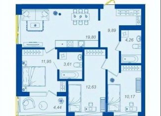 Продается 3-ком. квартира, 74.53 м2, Брянск, Советский район