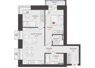 Продается двухкомнатная квартира, 60 м2, Пермь, Ленинский район