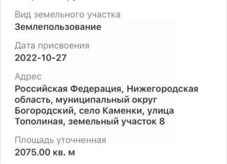 Участок на продажу, 20.75 сот., Нижегородская область