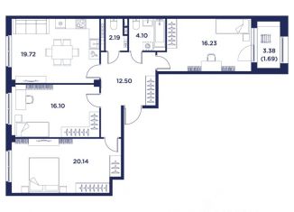 Продам 3-комнатную квартиру, 94.52 м2, Санкт-Петербург