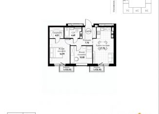 Продам 2-ком. квартиру, 57.96 м2, Самара, Красноглинский район