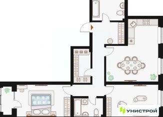 Продаю 2-ком. квартиру, 90.98 м2, Казань