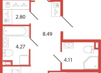 Продается двухкомнатная квартира, 65.9 м2, Ленинградская область