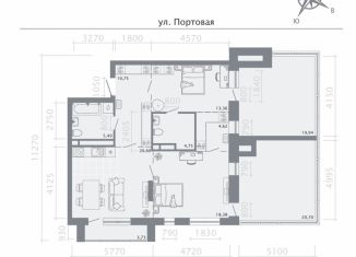 Продается 2-комнатная квартира, 91.22 м2, Казань, Вахитовский район
