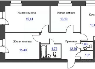 Продаю 3-ком. квартиру, 86.67 м2, Орёл