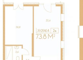 Продается двухкомнатная квартира, 73.8 м2, Анапа