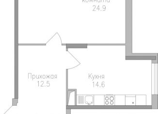 Продаю 1-ком. квартиру, 58.8 м2, Липецкая область