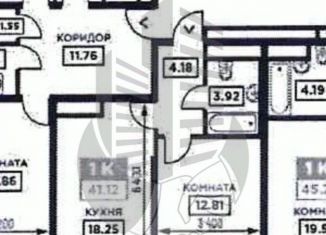 Однокомнатная квартира на продажу, 41 м2, Краснодар, Школьная улица, 1, Школьный микрорайон