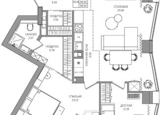 Продажа 3-ком. квартиры, 84.94 м2, Пермь