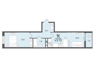 Продам 1-комнатную квартиру, 49.7 м2, Краснодарский край, улица Кондратенко, 12