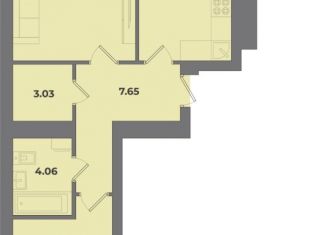Продам 2-ком. квартиру, 66.52 м2, Калининград