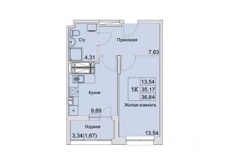 Продается 1-ком. квартира, 36.42 м2, Ростовская область, улица Булгакова, 10