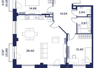 Продам двухкомнатную квартиру, 86.1 м2, Санкт-Петербург