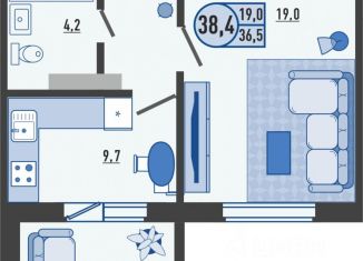 Продажа 1-комнатной квартиры, 38.3 м2, Орёл, Заводской район, Черепичная улица, 22к3