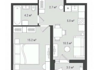Продам 1-комнатную квартиру, 40.6 м2, Удмуртия