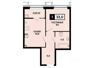Продается 1-комнатная квартира, 33 м2, Кисловодск
